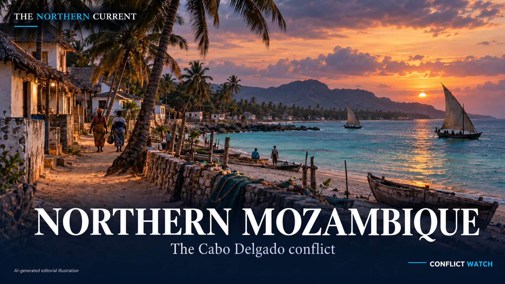 AI-generated editorial country cover for Northern Mozambique