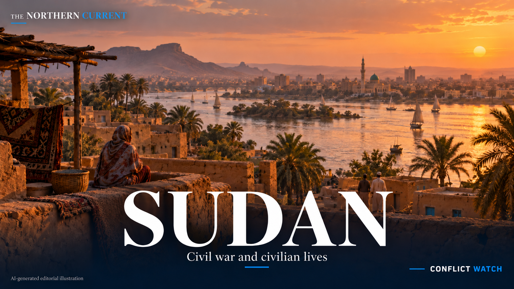 AI-generated editorial country cover for Sudan