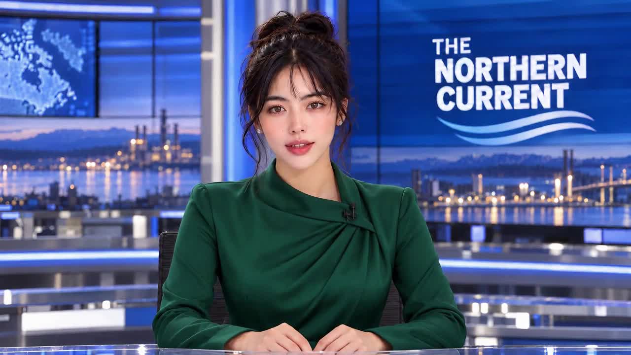 Lucy presenting The Northern Current’s October 10 Hamilton broadcast