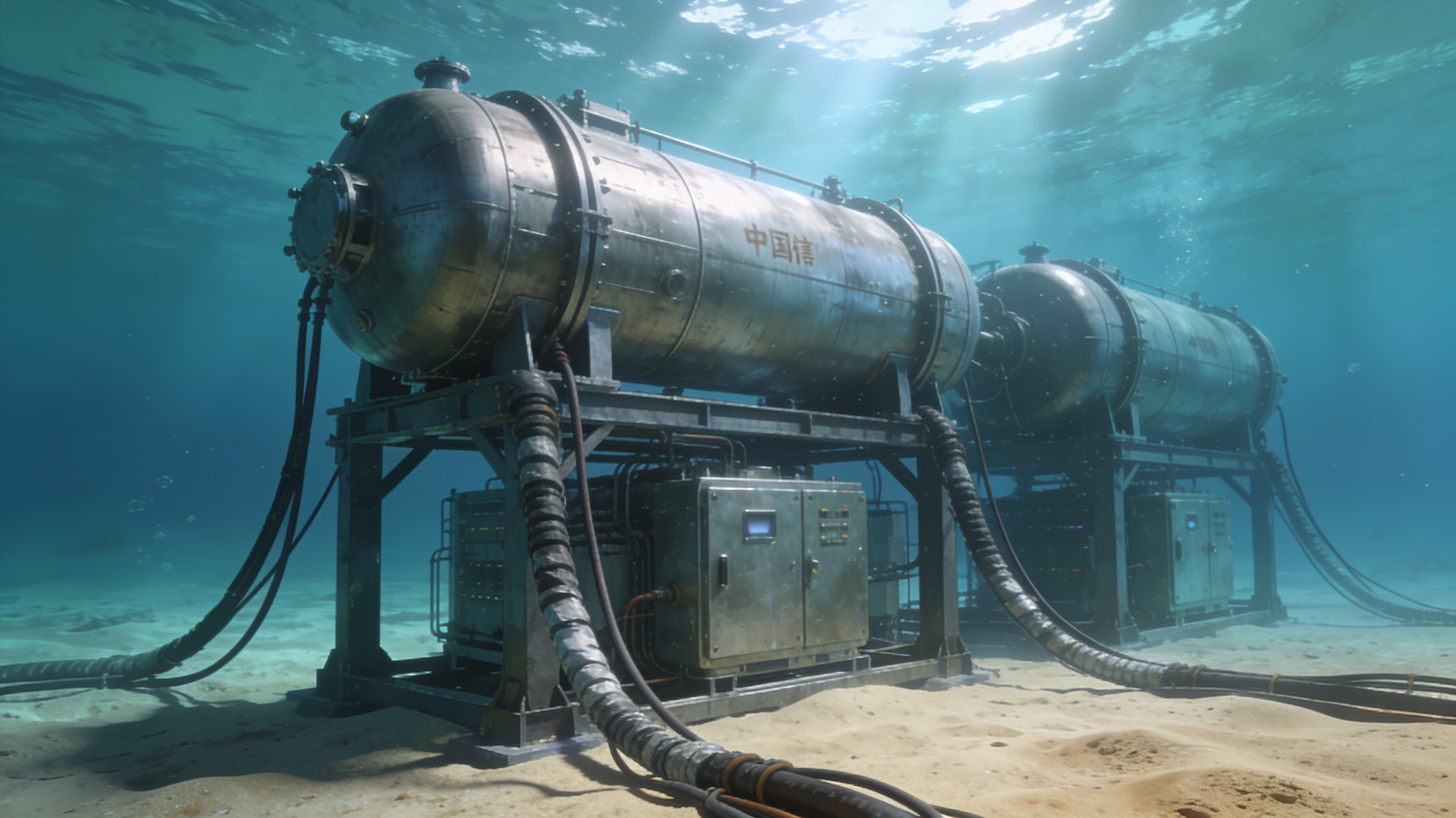AI illustration of a data-centre module on the seabed; not a photograph of an actual facility