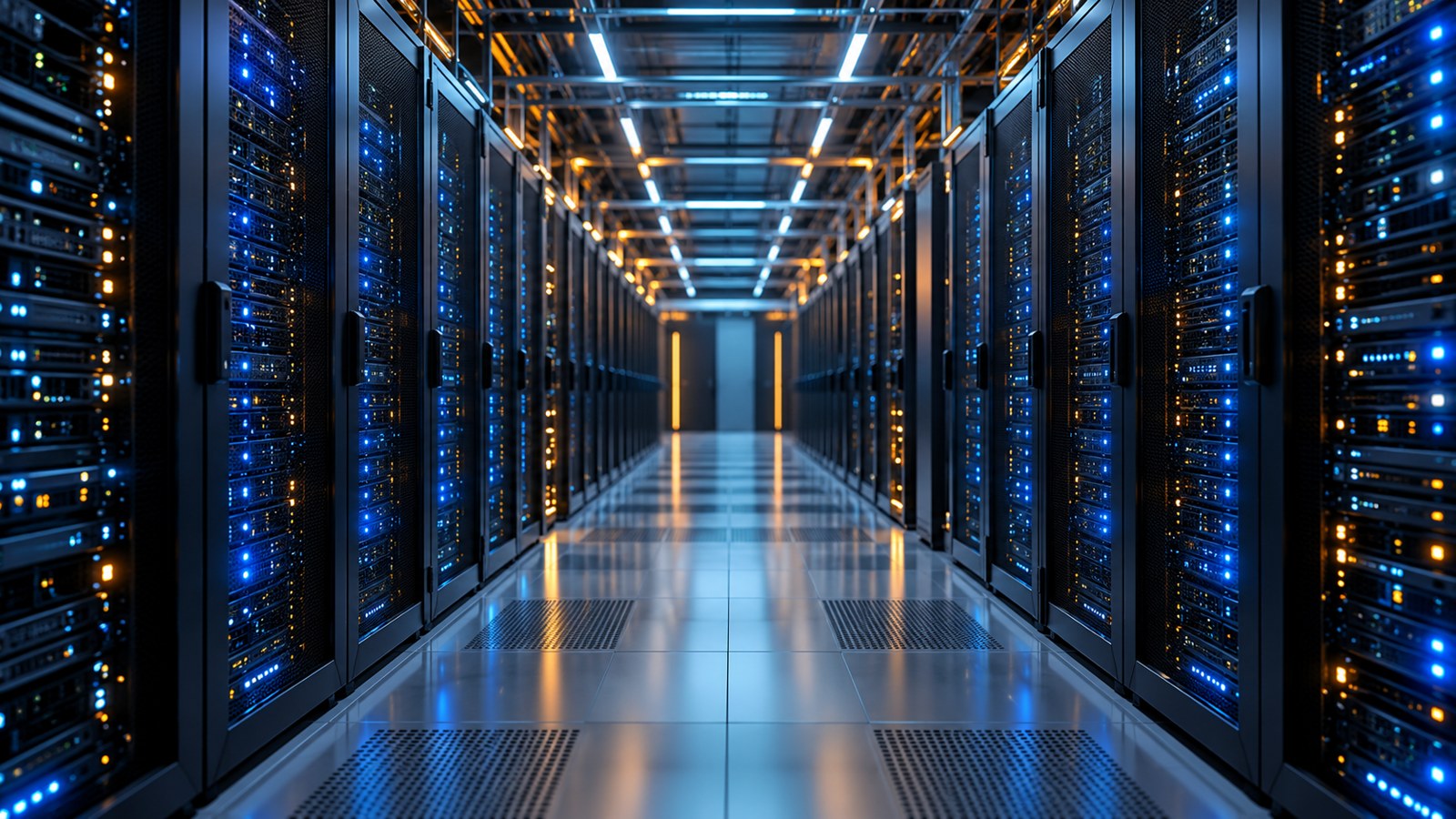 Editorial illustration of data centre servers