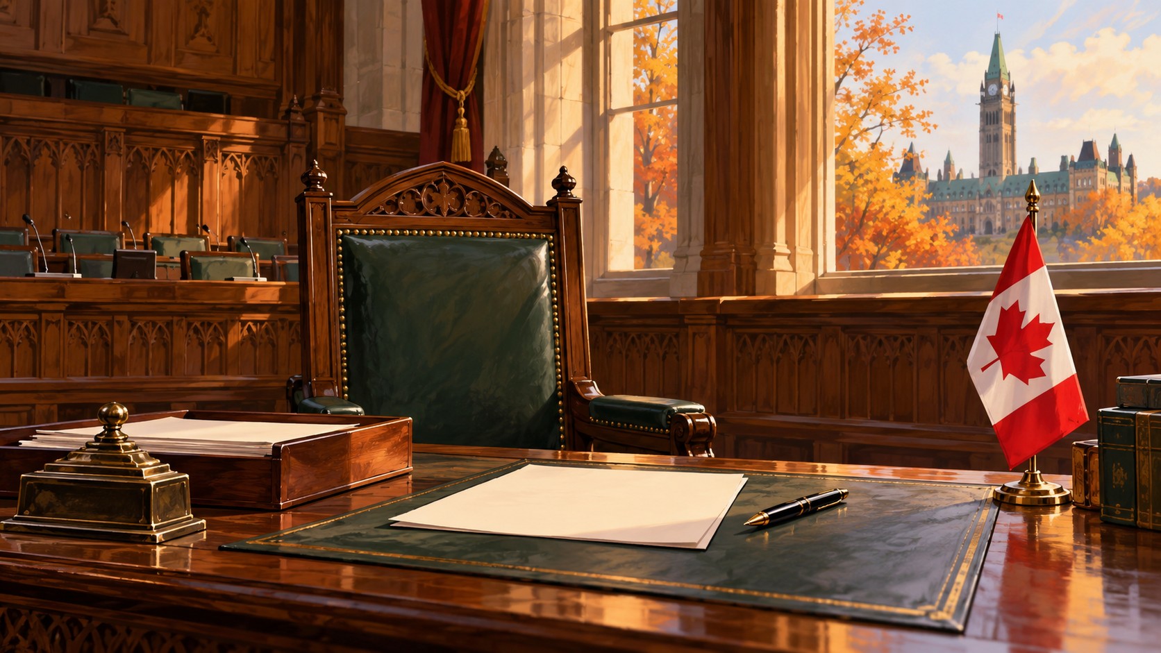AI-generated editorial illustration for Scott Aitchison to Leave Parliament After Fall Sitting