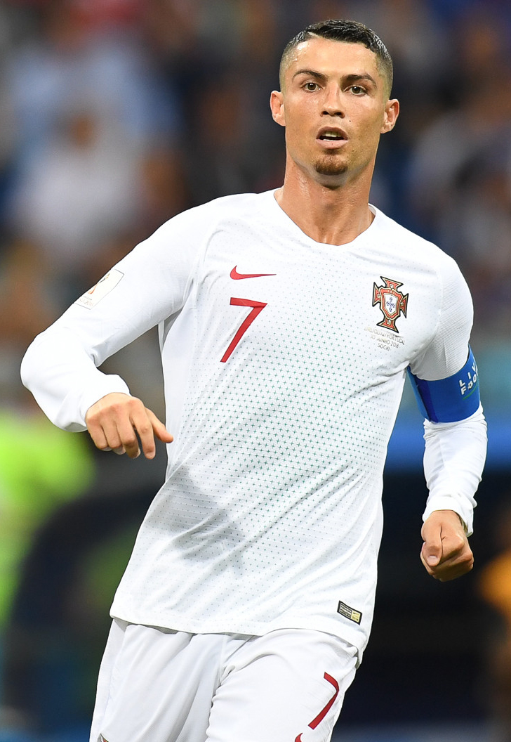 File photograph of Cristiano Ronaldo wearing Portugal’s white kit at the 2018 World Cup