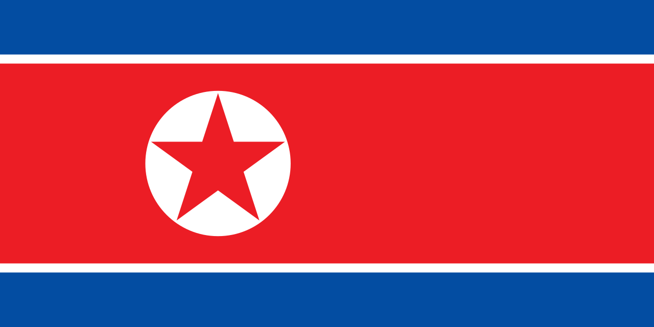 North Korean flag; illustrative symbol, not a photograph of the reported torpedo test