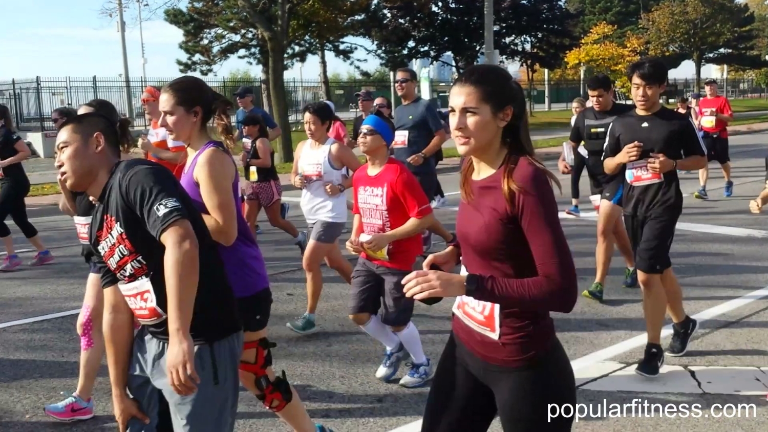 Runners at the 2017 Toronto Waterfront Marathon near Sunnyside; file photograph by Peter Kudlacz, not the 2026 winners