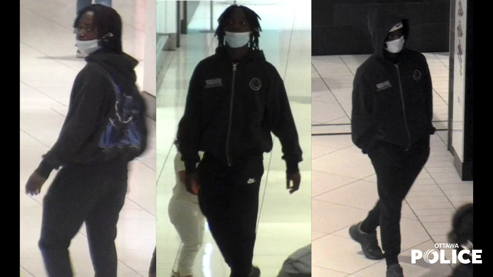 Ottawa Police composite of the unidentified suspect sought in the Bayshore Drive robbery appeal; exact capture dates unknown.